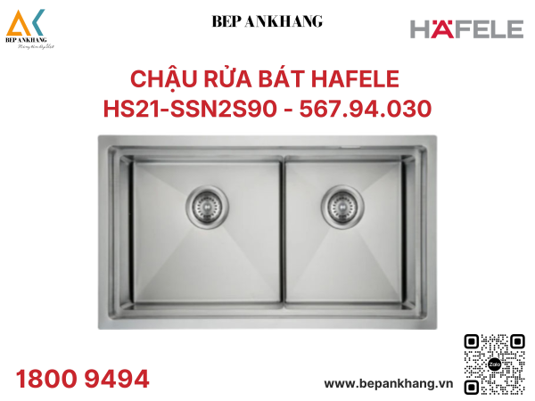 Chậu rửa bát HAFELE HS21-SSN2S90 - 567.94.030 